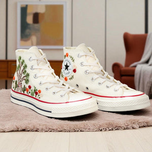 Converse Embroidered Cactus Shoes