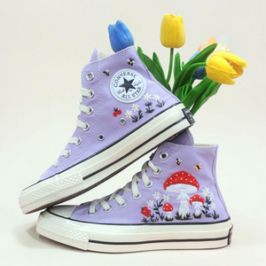 Converse Embroidered Mushroom Sneakers