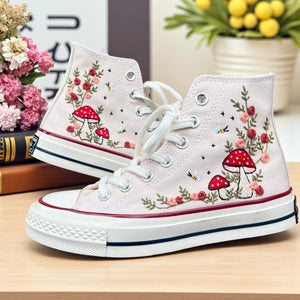 Converse Embroidered Mushroom Sneakers