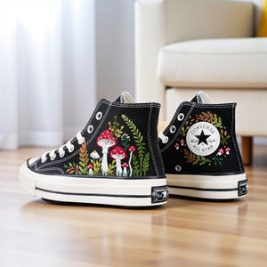 Converse Embroidered Mushroom High Tops