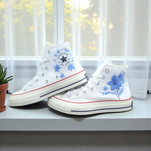 Converse Embroidered Wedding Shoes for Bride