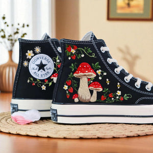 Converse Embroidered Strawberry Shoes for Women
