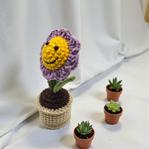 KawaStitch Crochet Flower Pot - Handmade Floral Decor