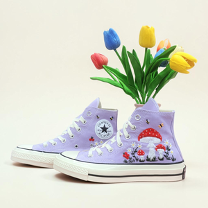 Converse Embroidered Mushroom Sneakers