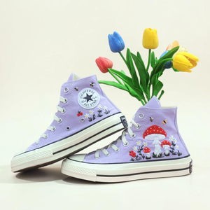 Converse Embroidered Mushroom Sneakers