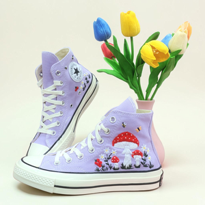 Converse Embroidered Mushroom Sneakers
