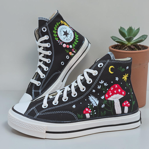 Converse Embroidered Mushroom High Tops