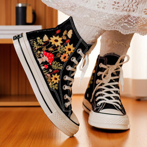 Converse Hand-Embroidered Mushroom High Top Shoes