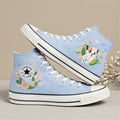 Converse Hand-Embroidered Cat High-Top Shoes for Unique Style