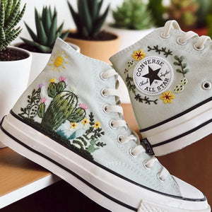 Converse Embroidered Cactus Shoes