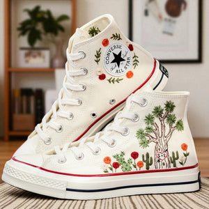 Converse Embroidered Cactus Shoes