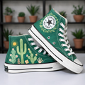 Converse Hand-Embroidered Floral Cactus Shoes