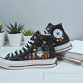 Converse Embroidered Cute High Top Shoes