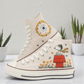 Converse Hand-Embroidered Floral Cute Shoes