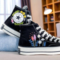 Converse Embroidered Floral High Tops