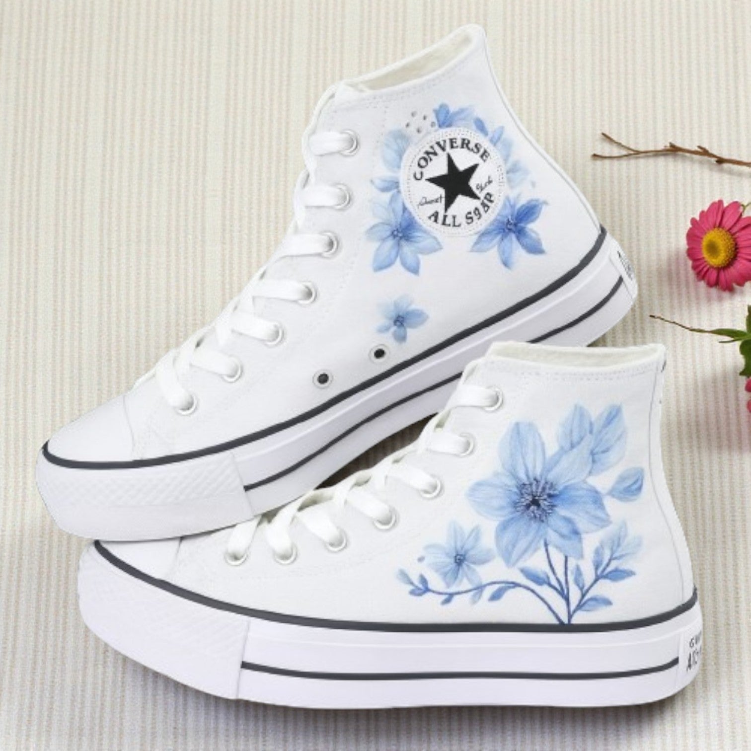 Converse Embroidered Wedding Shoes for Bride
