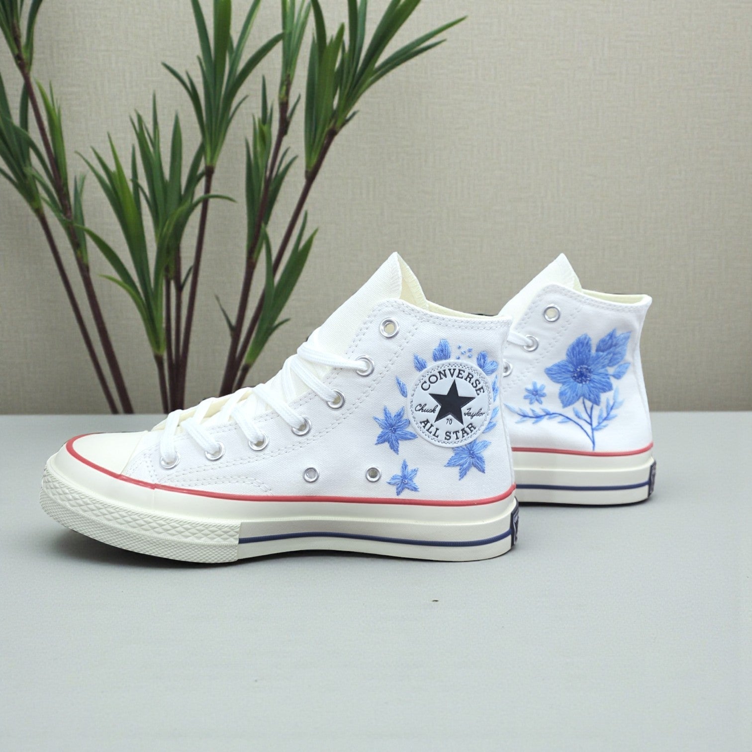 Converse Embroidered Wedding Shoes for Bride
