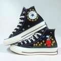 Converse Hand Embroidered Snoopy Sneakers