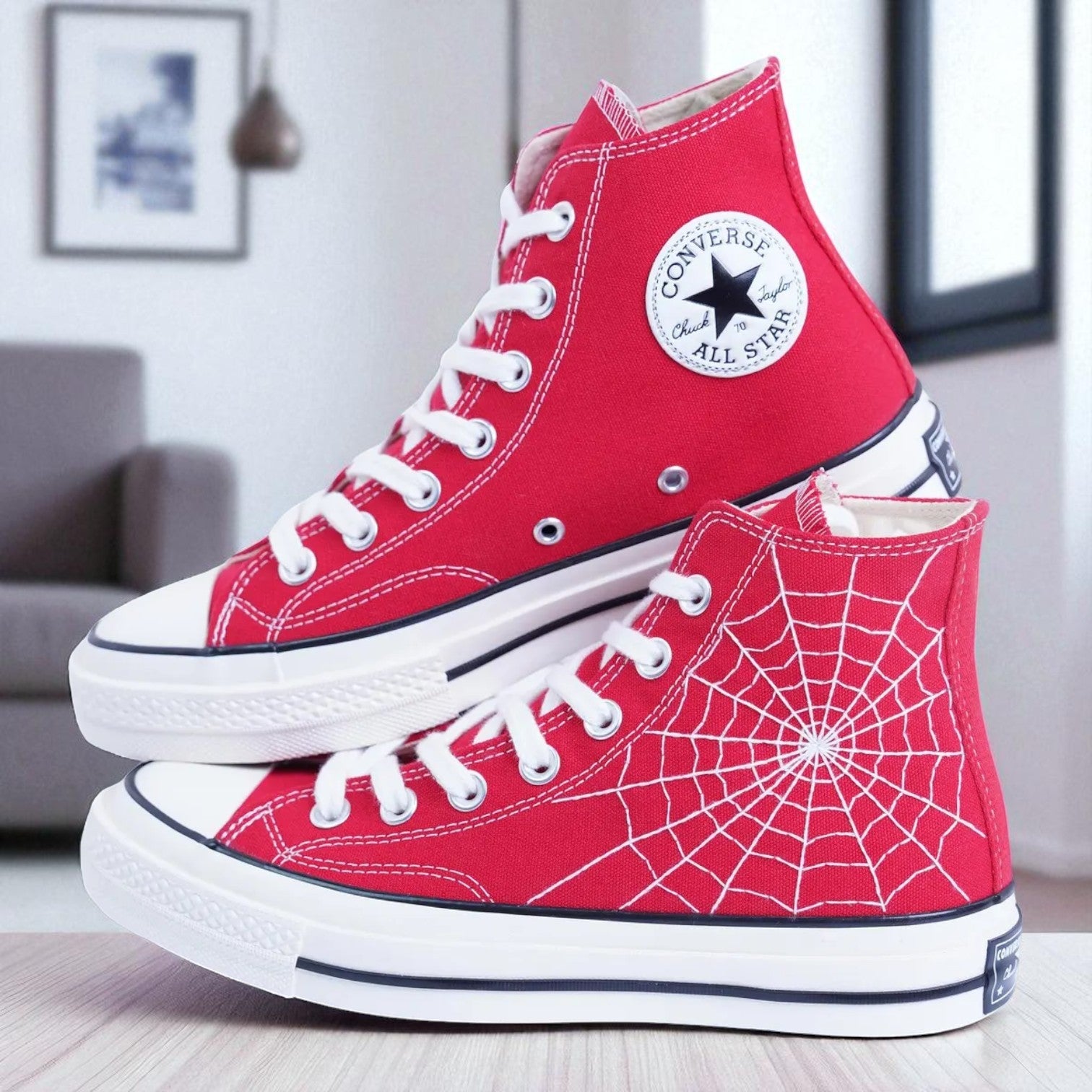 Converse Embroidered Spider Web Witch Shoes