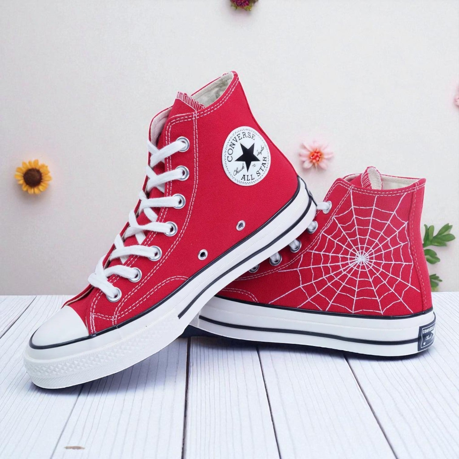 Converse Embroidered Spider Web Witch Shoes