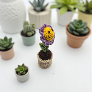 KawaStitch Crochet Flower Pot - Handmade Floral Decor