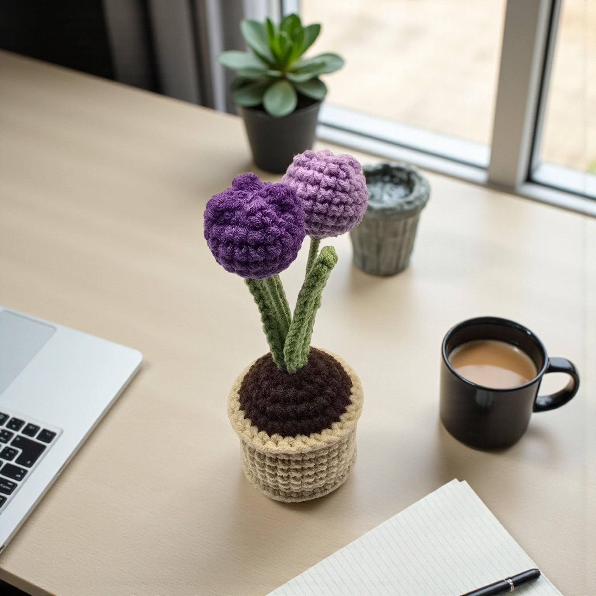 KawaStitch Crochet Tulip in Pot Decoration
