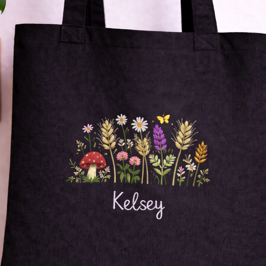 Floral Tote Handbags - Hand-Embroidered Stylish & Unique