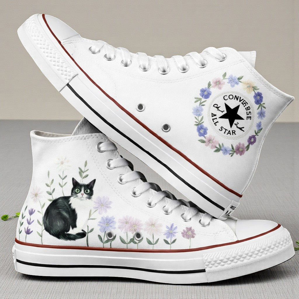 Converse Embroidered Cute High Tops