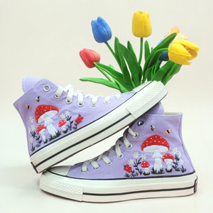 Converse Embroidered Mushroom Sneakers