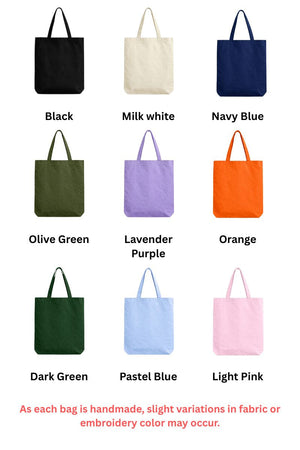 Flower Embroidered Tote BagKawaStitch