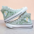 Converse Embroidered Hand Bride Shoes