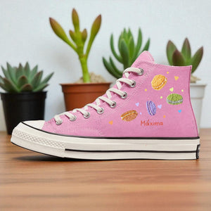 Converse Hand-Embroidered Floral Hello Kitty High Tops