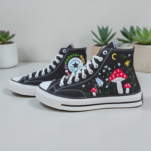 Converse Embroidered Mushroom High Tops