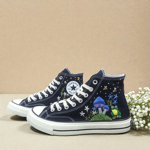 Converse Embroidered Mushroom High Tops