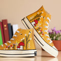 Converse Hand-Embroidered Mushroom Shoes for Women