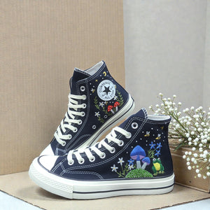 Converse Embroidered Mushroom High Tops