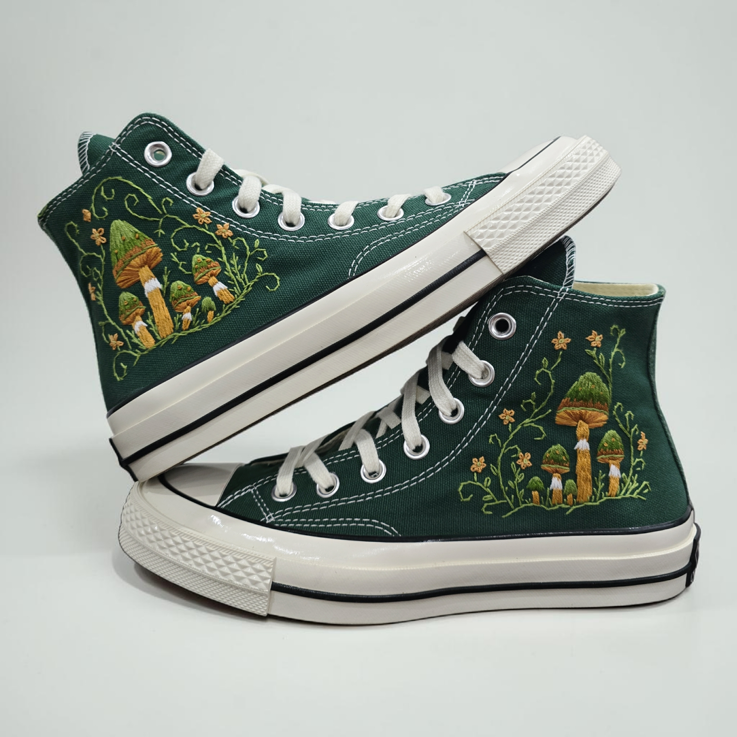 Converse Embroidered Mushroom Sneakers