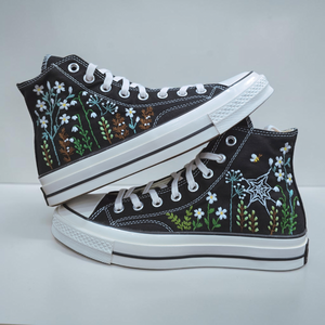 Converse Hand-Embroidered Spider Web Shoes