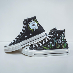 Converse Hand-Embroidered Spider Web Shoes