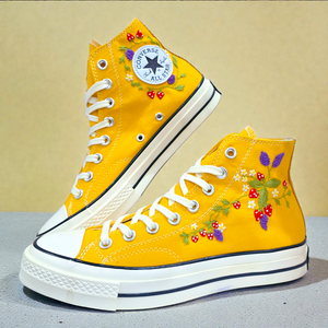 Converse Embroidered Strawberry Shoes