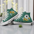 Converse Sunflower Womens Embroidered High-Top Shoes